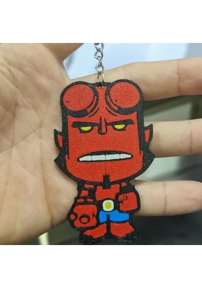 Hellboy Sevimli Figür Karakter Anahtarlık Çok Renkli