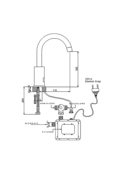 Newarc - Minart Fotoselli Lavabo Bataryası - Pilli Ve Elektrikli - 514523 311104 Diğer
