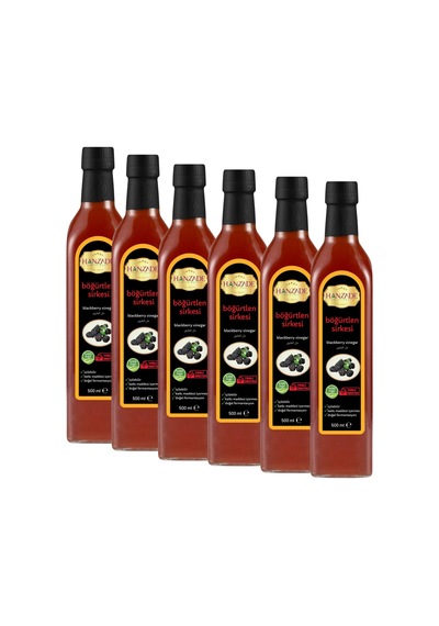 Hanzade Bitkisel Böğürtlen Sirkesi 6 x 500 ML