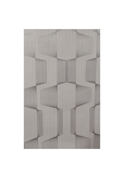 Üç Boyutlu Geometrik Desenli Duvar Kağıdı 53 Cm Genişliğinde 10 Metre Uzunluğunda Gri Gümüş