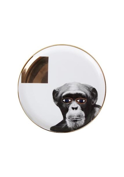 Porland Wild Life Monkey Düz Tabak  20cm