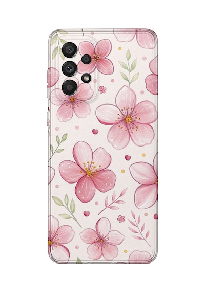 Samsung Galaxy M52 Uyumlu Baskılı Şeffaf Telefon Kılıfı Koleksiyon: Pastel Flowers 2