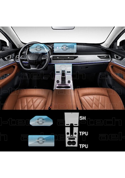 Chery Tiggo 8 Pro Uyumlu Navigasyon Dijital Gösterge Klima Kontrol Ekran Ve Vites Etrafı 7 Li Set