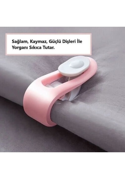Mandallı Yorgan Sabitleme Klipsi 4 Adet Plastik Çok Renkli Diğer