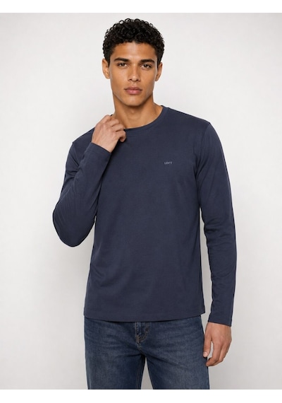Loft Regular Fit Erkek Tshirt U.kol Lf2044276 Q1.v1 Koyu Lacivert
