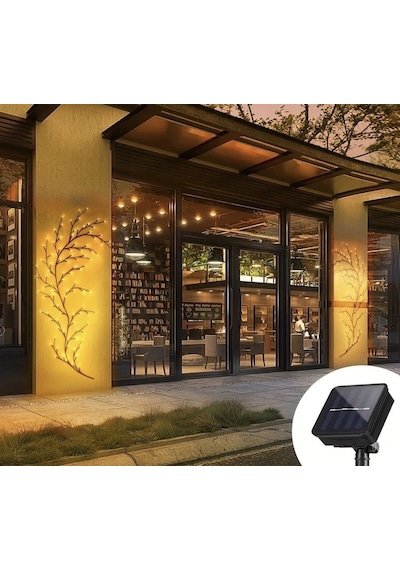 Güneş Enerjili 144 Led 8 Mod Dekoratif Ağaç Lamba -dış Mekan Bahçe & Teras Süsü Ve Aydınlatması Güneş Enerjili