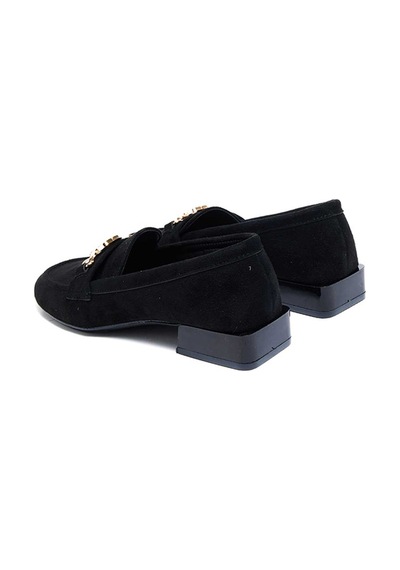 Bestello Tokalı Termoplastik Loafer 281-23090 Kadın Ayakkabı SIYAH SUET