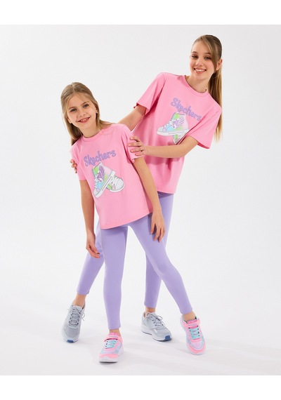 Skechers G Graphic Tee T-shirt Büyük Kız Çocuk Pembe Tshirt Sk2510019-610 Pembe