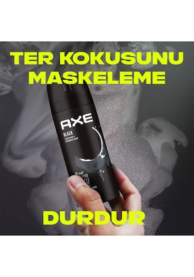 Axe Erkek Deodorant & Bodyspray Black 48 Saat Etkileyici Koku Vücut Spreyi 150 Ml
