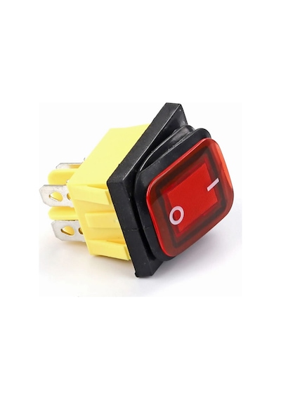 30a 250v On-off Anahtar Yüksek Akım Kcd4 4 Pin Buton Ip67 Su Geçirmez Led Işıklı Rocker
