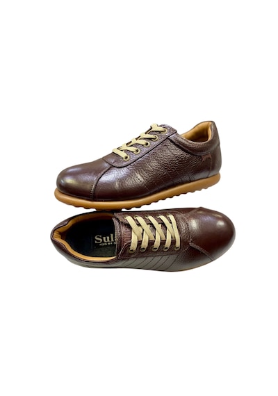 Erkek Bağcıklı İç Ve Dış Yüzey Deri Kauçuk Taban Günlük-casual Kahve