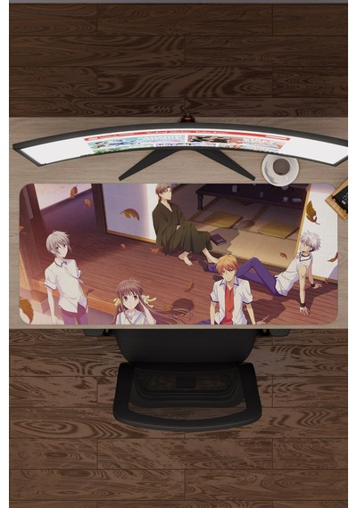 Fruits Basket Anime V5 - 90x40 Xxl Gaming Kauçuk Kaymaz Taban Mouse Pad Fare Altlığı