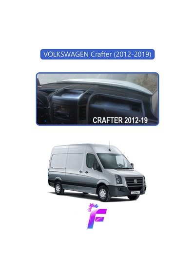 Volkswagen Crafter 2012-2019 Uyumlu Torpido Örtüsü Yansıma Önleyici Koruma Hızlı Montaj K77 Torpido Halısı