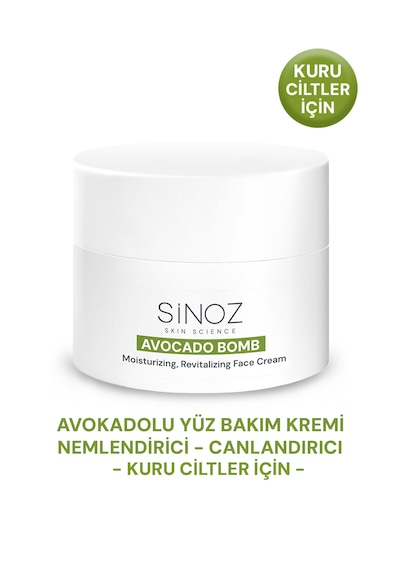 Sinoz Avokado Bomb Canlandırıcı ve Nemlendirici Yüz Bakım Kremi 50 ML Sinoz Avokado Bomb Canlandırıcı ve Nemlendirici Yüz Bakım Kremi 50 ML