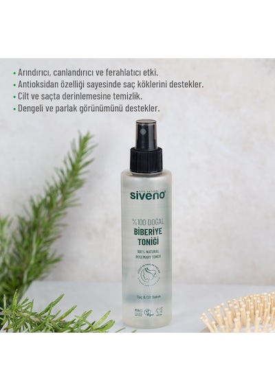 Siveno %100 Doğal Biberiye Suyu Saç Dökülmesi Karşıtı ve Hızlı Saç Uzatma Etkili Saç Toniği 150 ML