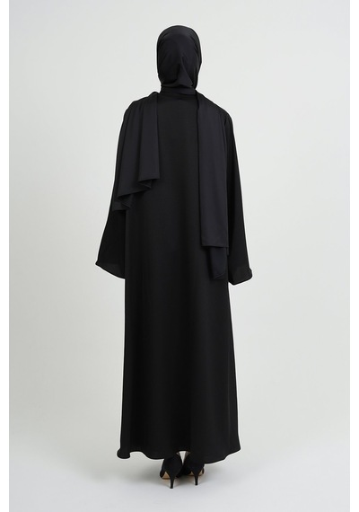 Şakika Kadın Aysaha Abaya Ferace & Şal-145cm Siyah
