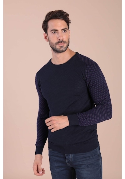 Ferraro Bisiklet Yaka Superfine Yün Kazak - Lacivert Lacivert (390466639) Lacivert