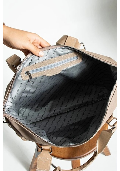 Just Polo Kadın Büyük Valiz Boy Ayarlanabilir Askılı Lüks El Ve Omuz Çantası Shopper Lacivert Kırmızı