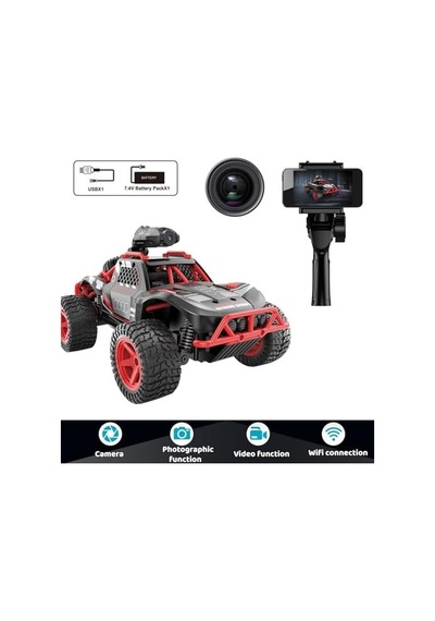 Oyuncak Wifi Kameralı 2.4ghz Uzaktan Kumandalı 1:16 Drift Atan 4x2 Offroad Rock Crawler Araba