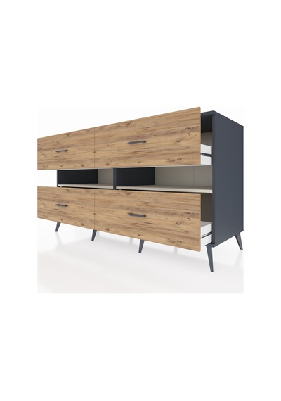 Kronos Konsol 2 Raflı 4 Çekmeceli 176x59x99 Antrasit-aytaşı/çam Aytası/atlas Çam - Antrasıt Kronos Konsol 2 Raflı 4 Çekmeceli 176x59x99 Antrasit-aytaşı/çam Aytası/atlas Çam - Antrasıt