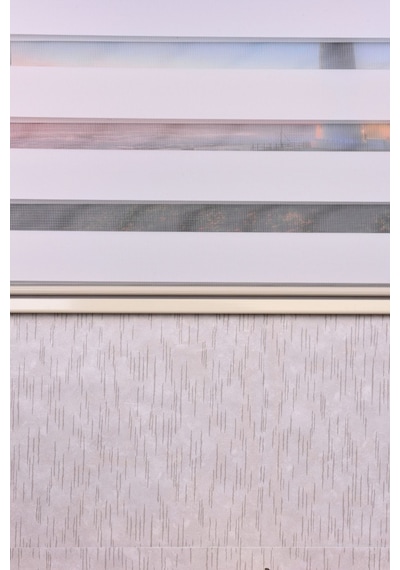 Beyaz Düz Etek Dilimsiz 616-b/1 Zebra Stor Güneşlik Perde