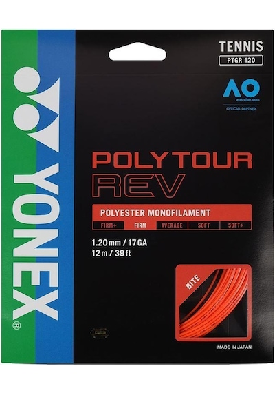 Yonex Poly Tour Rev 1.20 12m Turuncu Tenis Kordajı