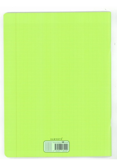 Fransız Seyes Defter 24x32cm 48 Yp. Plastik Kapak Yeşil
