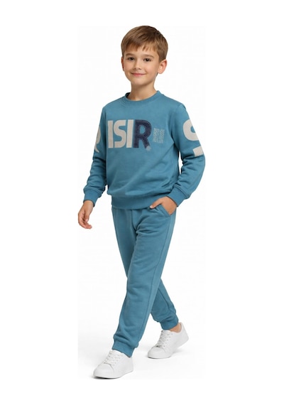Baglan Erkek Çocuk Önü Baskılı Sweatshirt Ve Eşofman Alt Takım Bgl-st05250 Lacivert