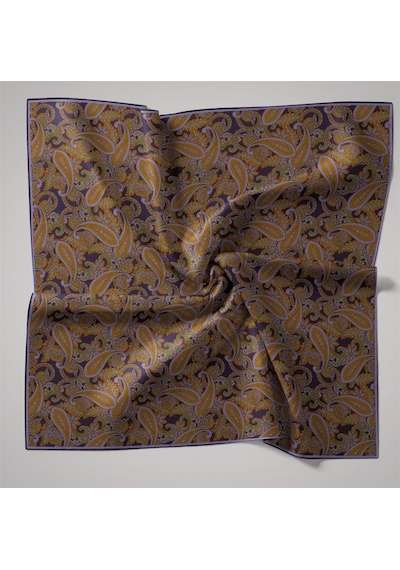 Silk Home Twill İpek Eşarp 11455-42 Mor, Lila, Turuncu, Yeşil