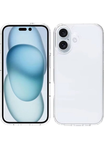 Apple Uyumlu iPhone 16 Plus  Silikon Kılıf - Kamera Korumalı Esnek Tam Koruma Kapak - Şeffaf