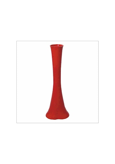 Uzun Konik 60 Cm Kırmızı Dengeli Devrilmez Sızdırmaz Cam Vazo