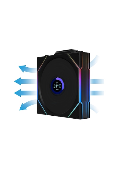Lian Li Unı Fan Reverse Tl Wıreless Lcd 1x120mm Siyah Kasa Fanı Azaz0llı0086