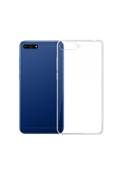 Huawei Y7 2018 Kılıf Şeffaf Silikon Hibrit Case Renksiz