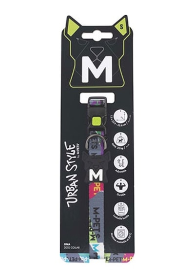 M-pets Urban Style Dna Köpek Boyun Tasması Small 22,9x35,6 Cm 244-58057.02 Çok Renkli