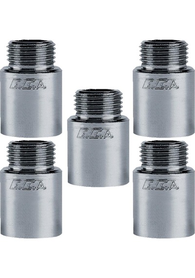 5 Adet Eca 1/2 3Cm Uzatma Krom (Musluk Uzatma) 102134017 Pirinç