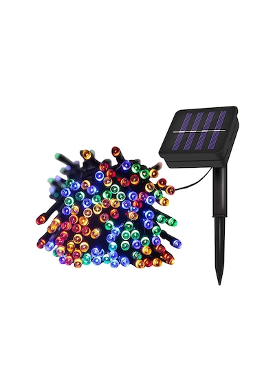 12m 100 Led Rgb Solar Mz3-004 Çok Renkli
