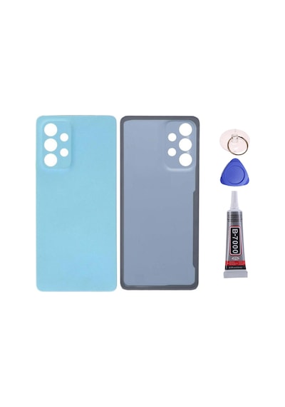 Samsung A53 Mavi Uyumlu Arka Kapak Batarya Kapağı Pil Kapağı Yapışkan Ve Sökme Aparatıyla Beraber Full Set Mavi