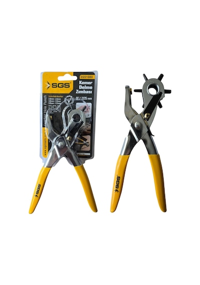 Sgs Kemer Delme Zımbası Delik Açma Pensesi - 6 Delik 2-4.5 Mm Arası - 9"/225 Mm. 1 Adet