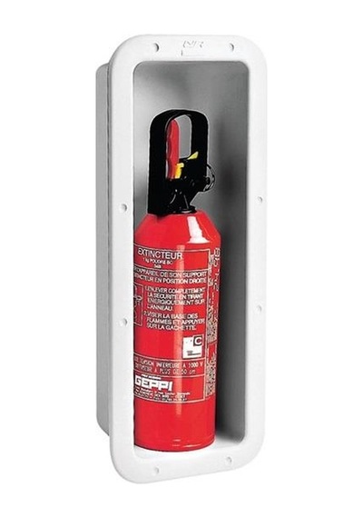 Storage Case F /Fire Extinguisher 2Kg. W/O Door. White