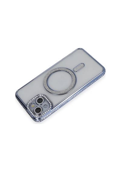 Newface Apple İphone 13 Kılıf Joke Simli Magneticsafe Kılıf - Mavi