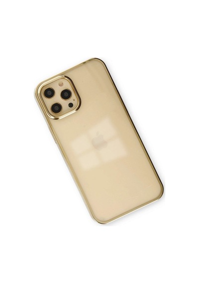 Apple iPhone Uyumlu 12 Pro Max Kılıf Element Silikon -  Gold Çok Renkli