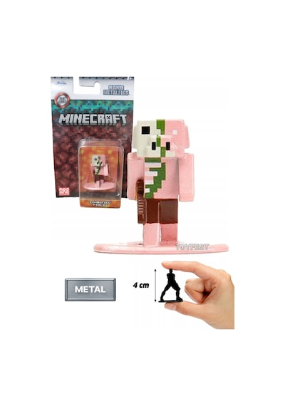 Minecraft Metal Döküm Die - Cast Mini Figür - Zombified Piglin - 4 Cm