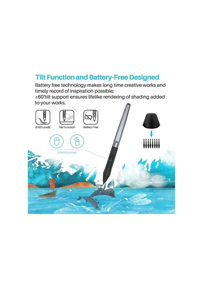 Huion H610 Pro V2 Grafik Çizim Tableti - Android Destekli Kalem
