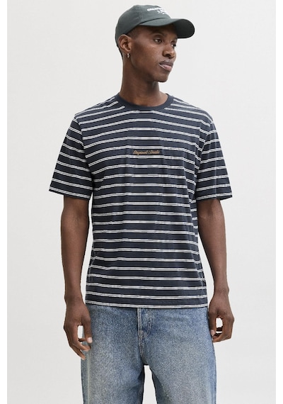 Jack & Jones Jornorrebro Strıpe Tee Ss Cn Ln Lacivert