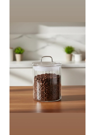 700 Ml Cam Kavanoz Kapaklı Bakliyat, Baharat & Kuru Gıda Saklama Kabı Şeffaf, Dayanıklı Cam