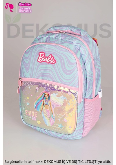 X Dekomus Lisanslı Barbie Deniz Kızı Collection Okul Çantası,beslenme Kabı Ve Matara Seti Altın