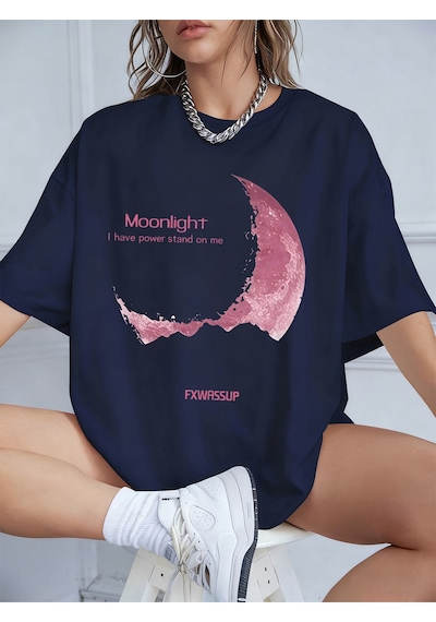 Noıssey Urban Pop Graphic Kadın Tişört Koleksiyonukod 5089 Lacivert