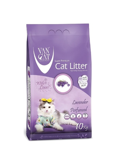 Vancat Lavanta Kokulu Bentonit Kalın Taneli Kedi Kumu 10 KG