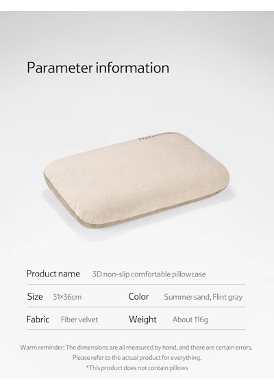 Naturehike 3d Anti-slip Comfort Kaymaz Yastık Kılıfı Grey