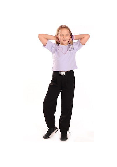 Toontoy Kids Toontoy Kız Çocuk Yazı Baskılı Eşofman Takım Mavi